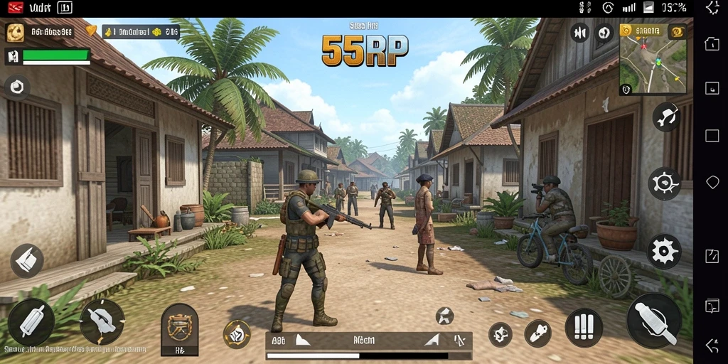 Tampilan menarik gameplay 55RP dalam simulasi kehidupan.