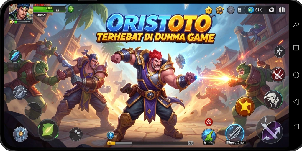 Screenshot dari gameplay ORISTOTO yang menunjukkan aksi pertarungan yang mendebarkan.