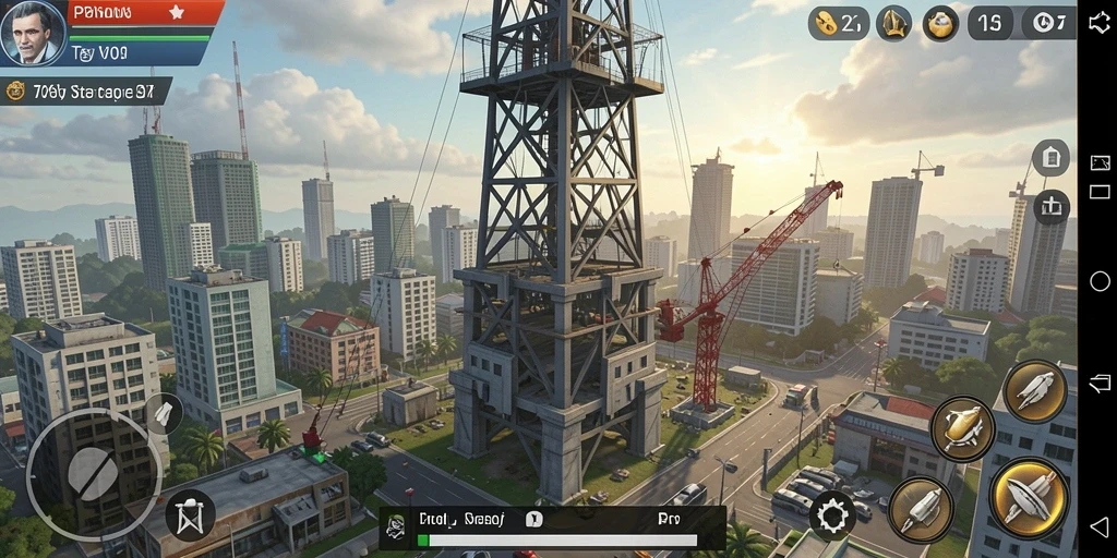 Tangkapan layar gameplay PT707 yang menampilkan strategi Tower Defense yang intens.