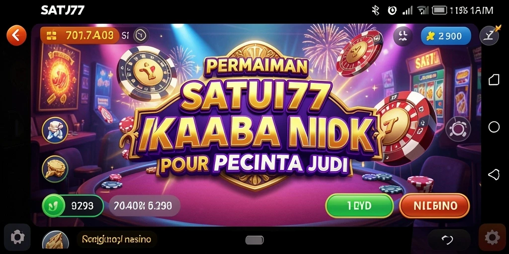 Tampilan gameplay SATU77 yang seru dan mendebarkan.