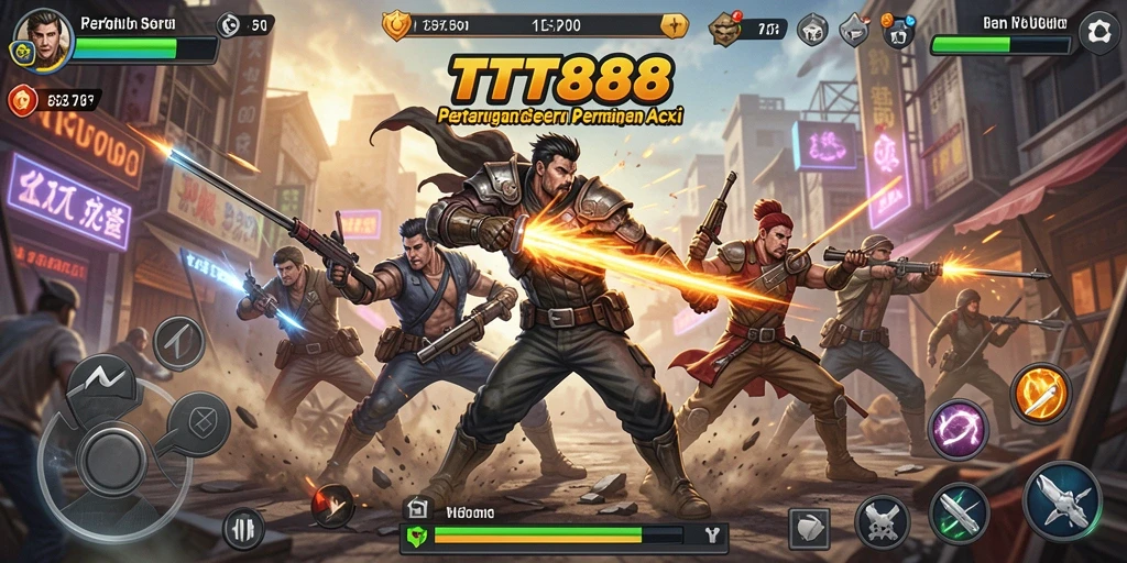 Tangkapan layar TTT888 menampilkan aksi seru dalam pertempuran.