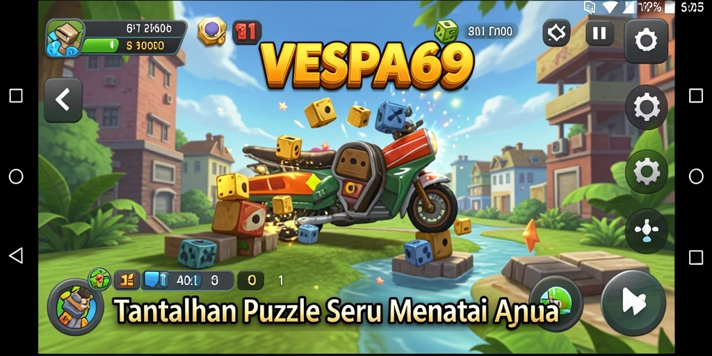 Tangkapan layar VESPA69 menampilkan puzzle yang menarik dan gameplay seru.